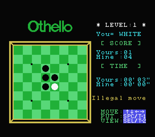 Computer Othello screenshot 2 for MSX